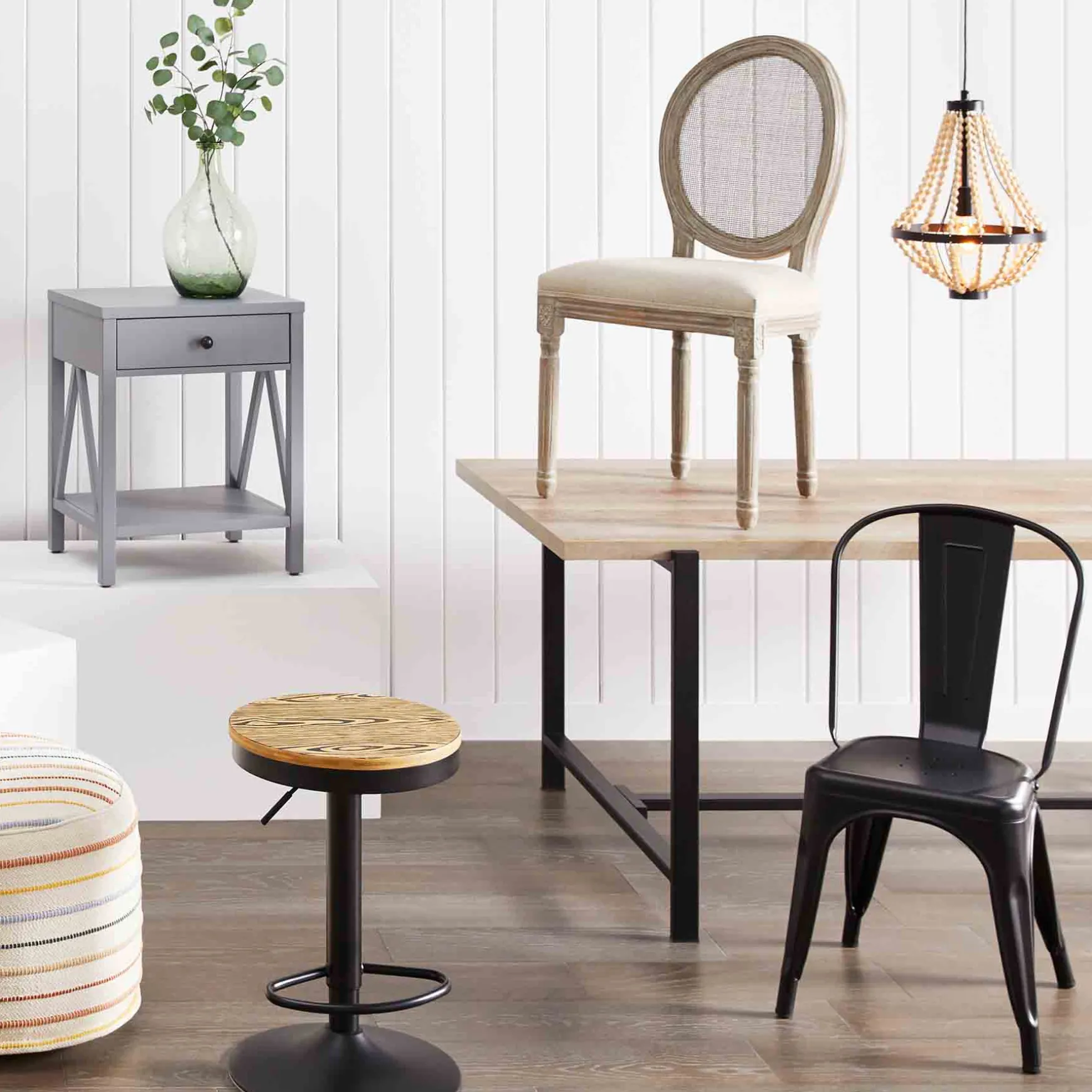 Honeybloom Idris Black Metal Dining Chair Good Quality