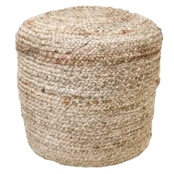 Honeybloom Karson Jute Pouf Exquisite Gifts