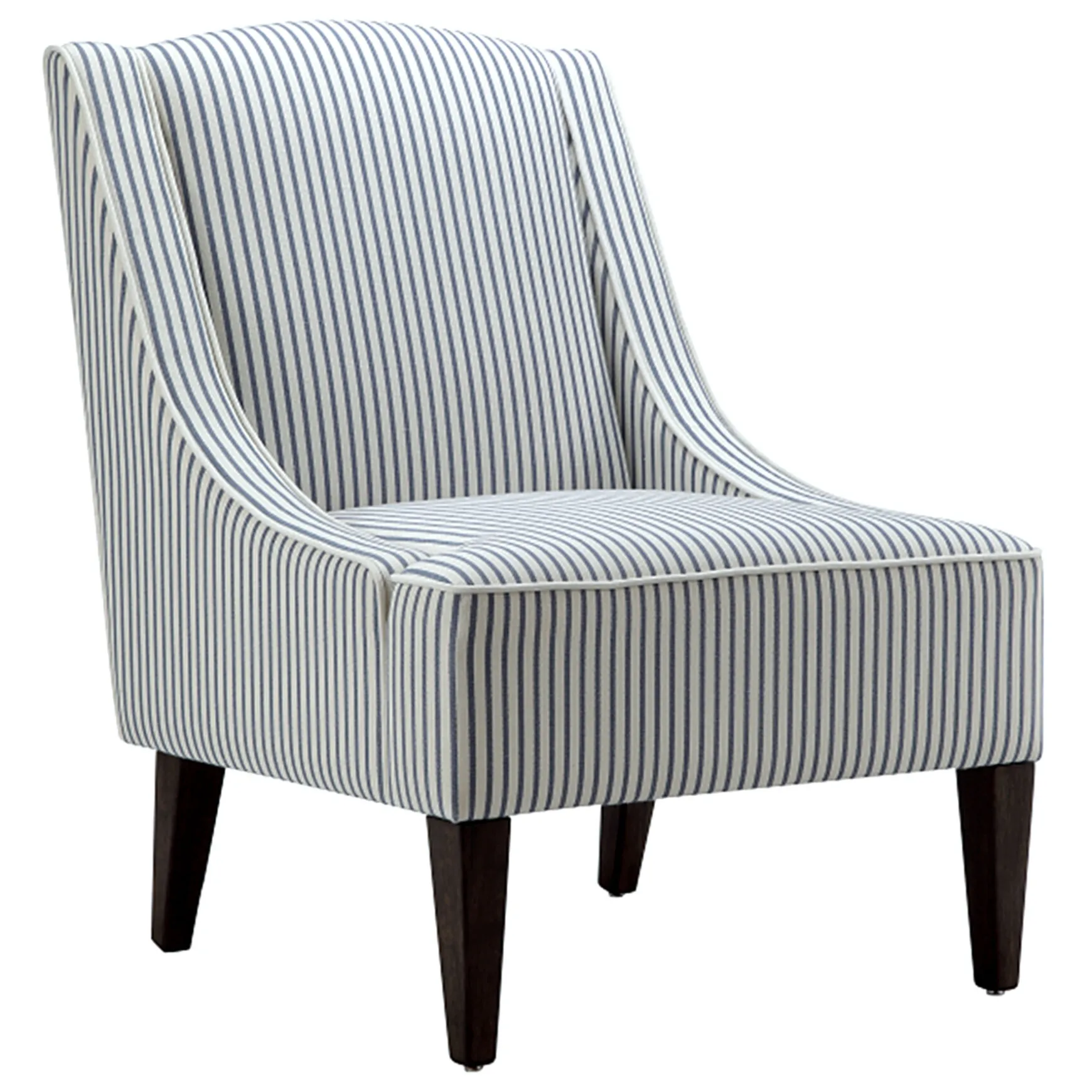 Honeybloom Kayson Blue Striped Accent Chair Promotion