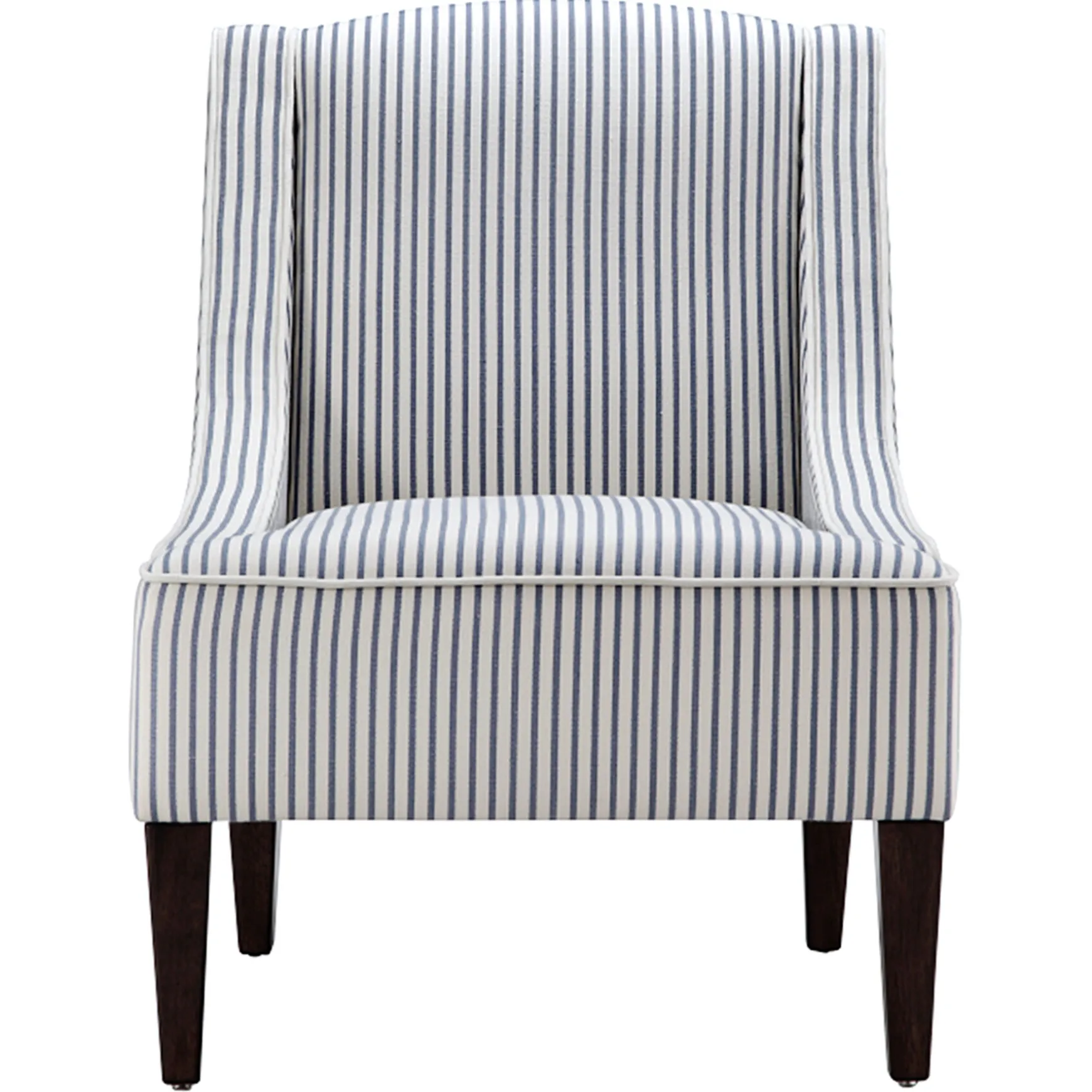 Honeybloom Kayson Blue Striped Accent Chair Promotion