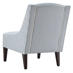 Honeybloom Kayson Blue Striped Accent Chair Promotion