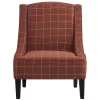 Honeybloom Kayson Paprika Plaid Accent Chair Low Price