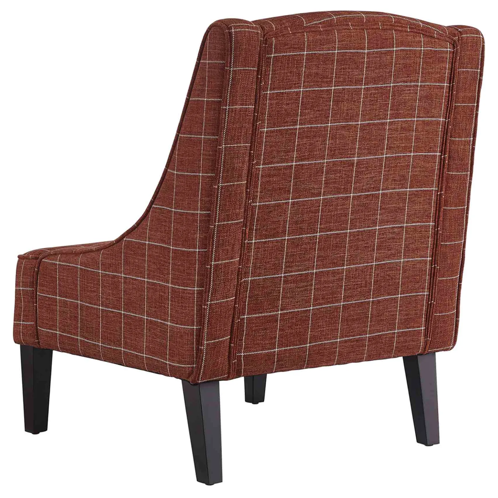 Honeybloom Kayson Paprika Plaid Accent Chair Low Price
