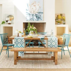 Honeybloom Massena Natural Wood Dining Bench, 60 Cheaper