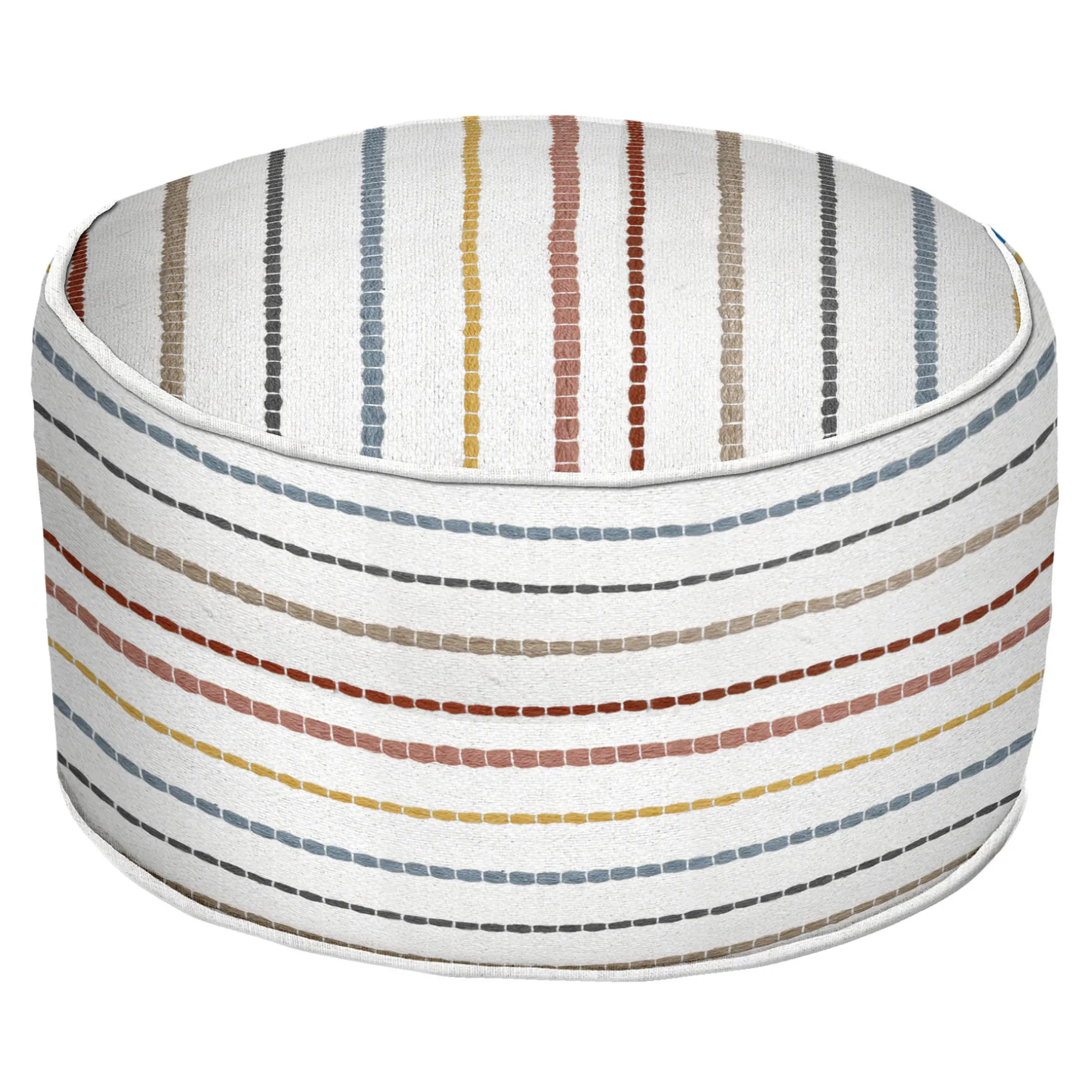 Honeybloom Rainbow Striped Pouf, 20 14 Discount Online
