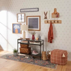 Honeybloom Shiva Brown Woven Pouf Flash Sale