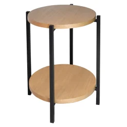 Honeybloom Sienna Wood & Metal Accent Table Clearance