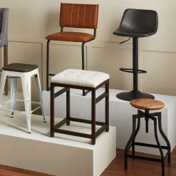 Honeybloom Waco Adjustable Backless Barstool Good Quality