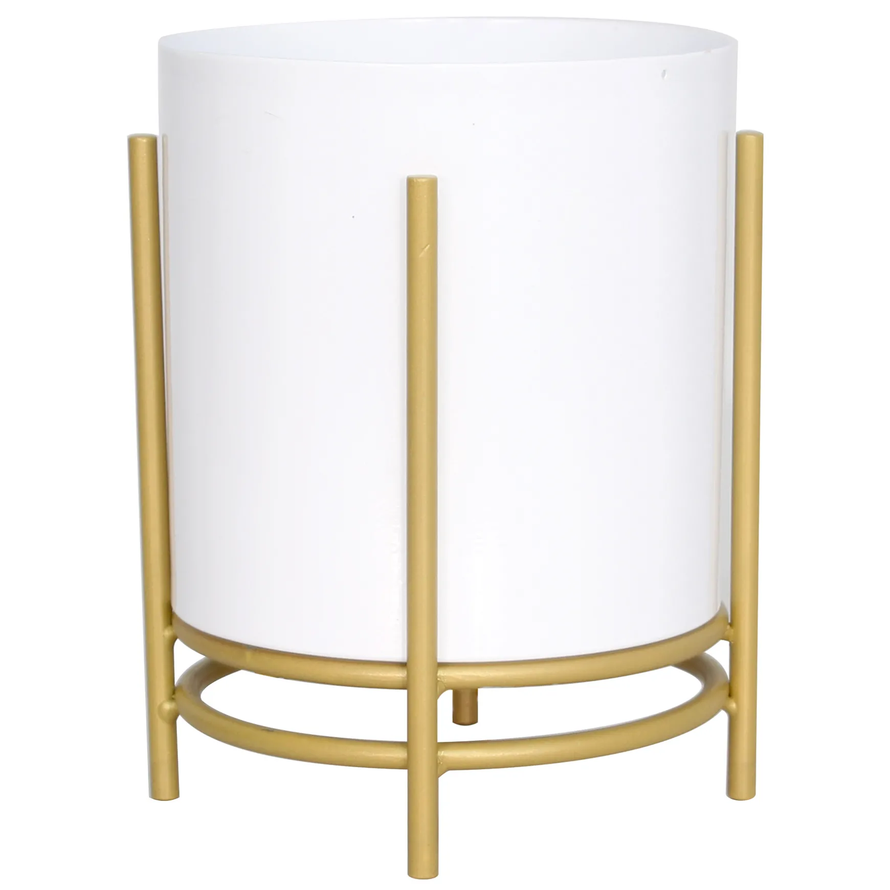 9.5In Metal Planter Stand White Clearance