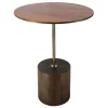 23In Wood W Gold Drink Table Discount