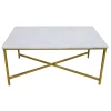 Isabella Gold Coffee Table With Marble Top Discount Online