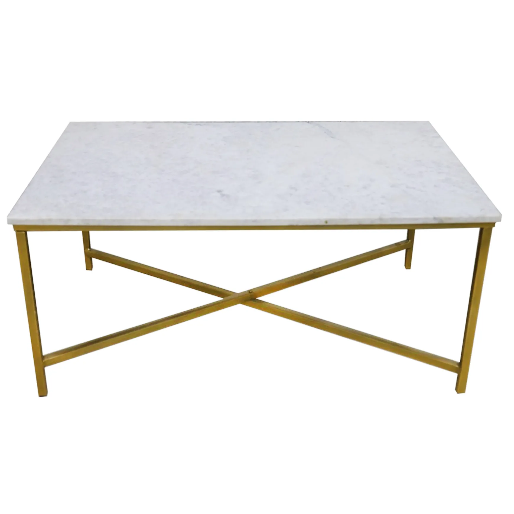 Isabella Gold Coffee Table With Marble Top Discount Online