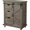 Jacob 3-Drawer Sliding Barn Door Cabinet Flash Sale