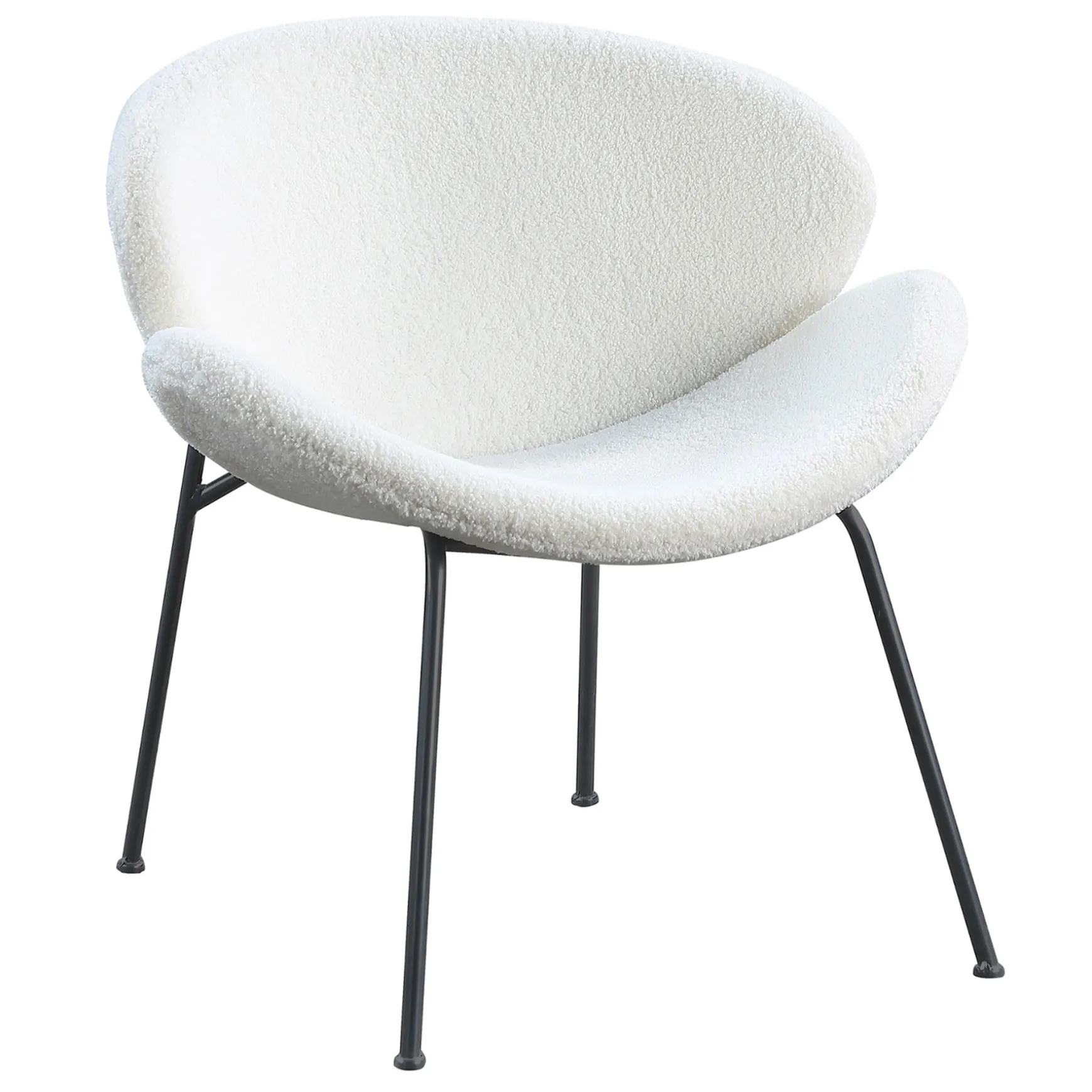 Jagger White Sherpa Accent Chair Bargain Sale