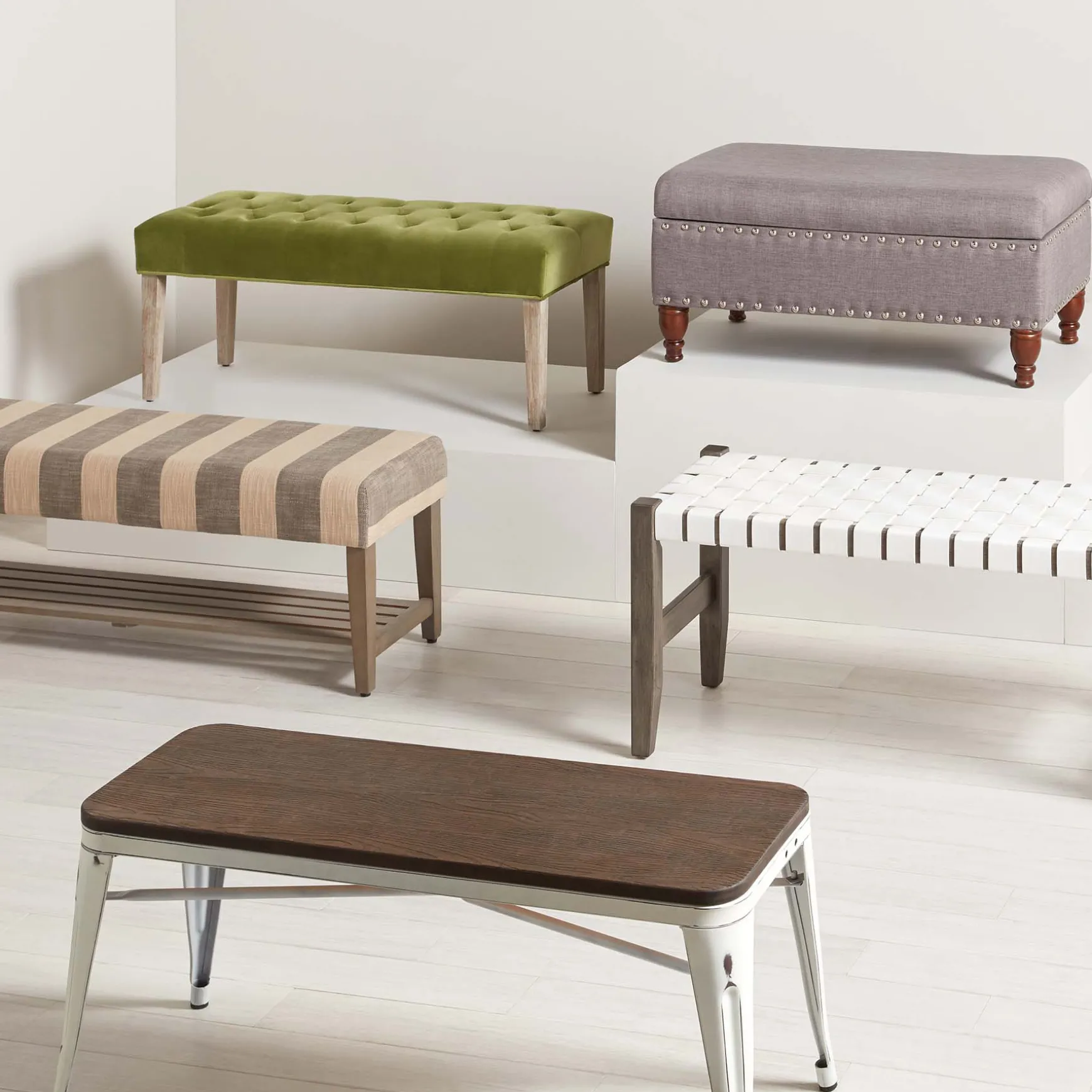 Jasmine Charcoal Grey Upholstered Storage Bench With Nail Heads Discount Online