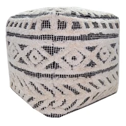 Kai Diamond Tufted Pouf, 16 Outlet