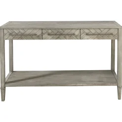 Kate 3-Drawer Parquet Wood Console Table, 48 Discount