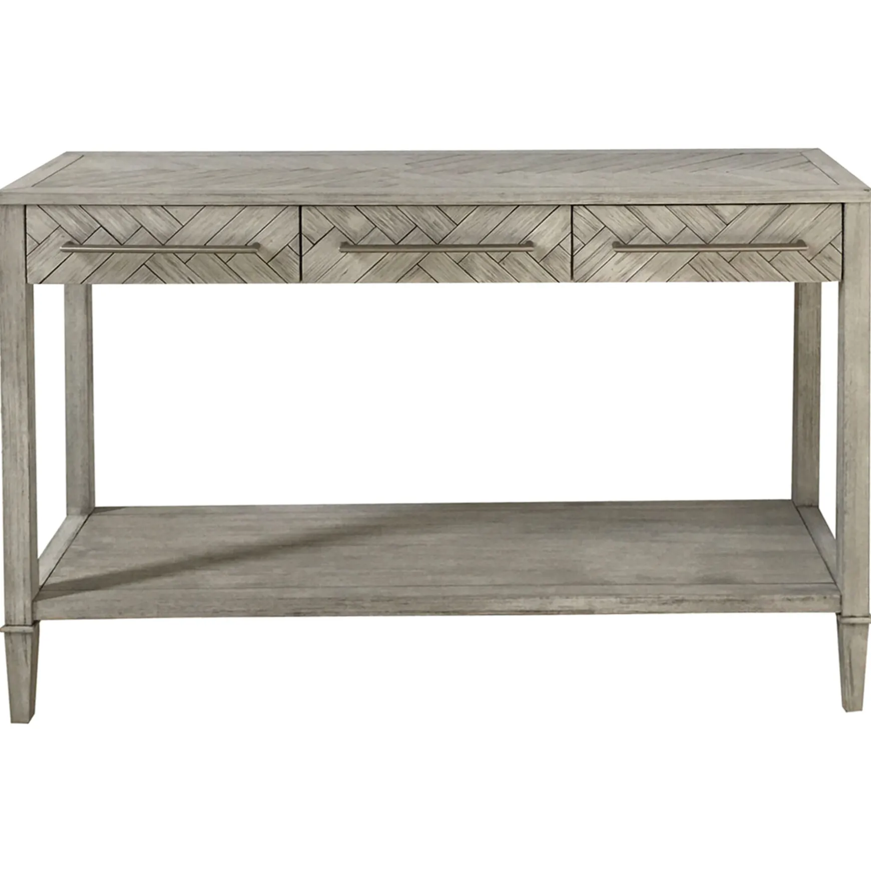 Kate 3-Drawer Parquet Wood Console Table, 48 Discount