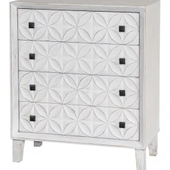 Laci White 4 Drawer Cabinet Fashion