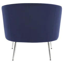 Laila Ali Avani Blue Velvet Accent Chair Opening Sales