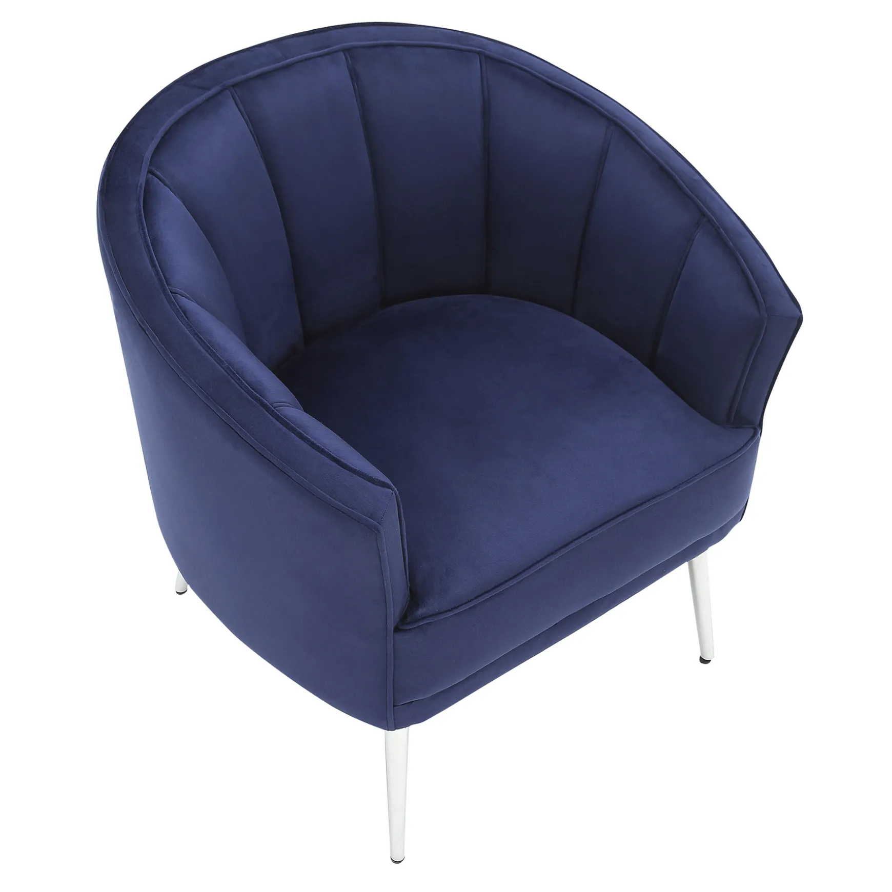 Laila Ali Avani Blue Velvet Accent Chair Opening Sales