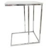 Laila Ali Marbled-Top Silver C-Table Flash Sale
