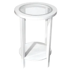 Laila Ali White Wooden Nightstand, 24 Discount