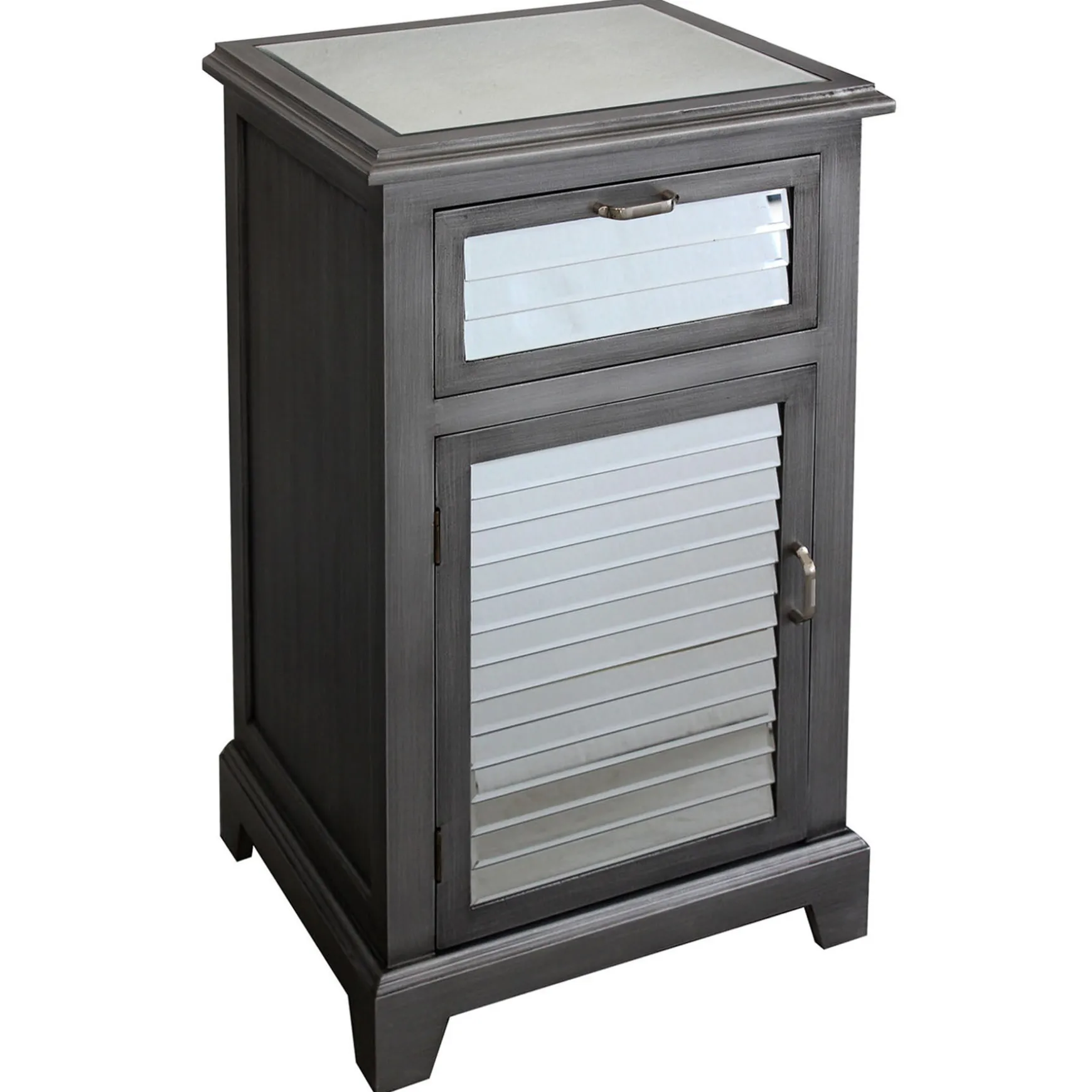 Laura 1 Drawer 1 Door Shutter Mirror Cabinet Featured