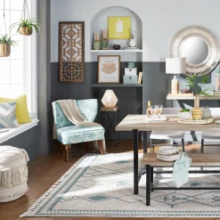 Loggy Wood & Metal Dining Bench, 47 Less Expensive