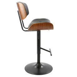 Lombardi Adjustable Faux Leather Barstool Kd Opening Sales