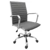 Maxwell Adjustable Faux Leather Office Chair, Grey Bargain Sale