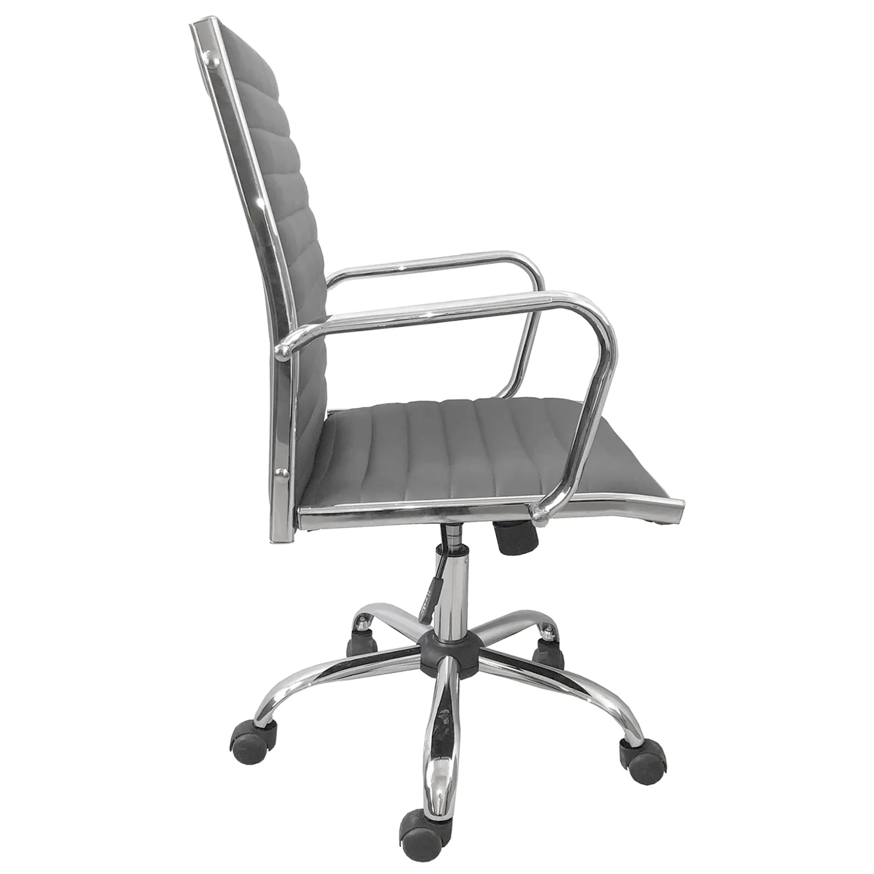 Maxwell Adjustable Faux Leather Office Chair, Grey Bargain Sale