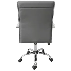 Maxwell Adjustable Faux Leather Office Chair, Grey Bargain Sale