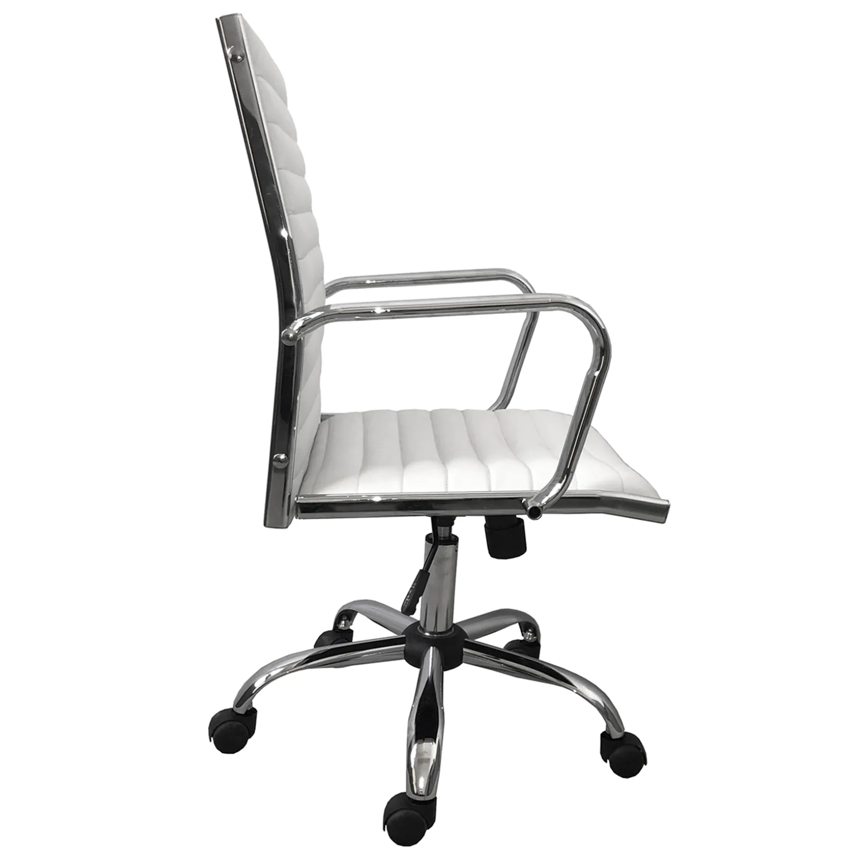 Maxwell Adjustable Faux Leather Office Chair, White Low Price