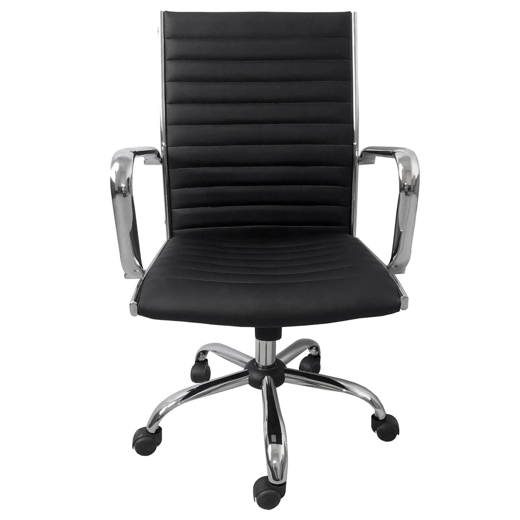 Maxwell Adjustable Faux Leather Office Chair, Black Flash Sale