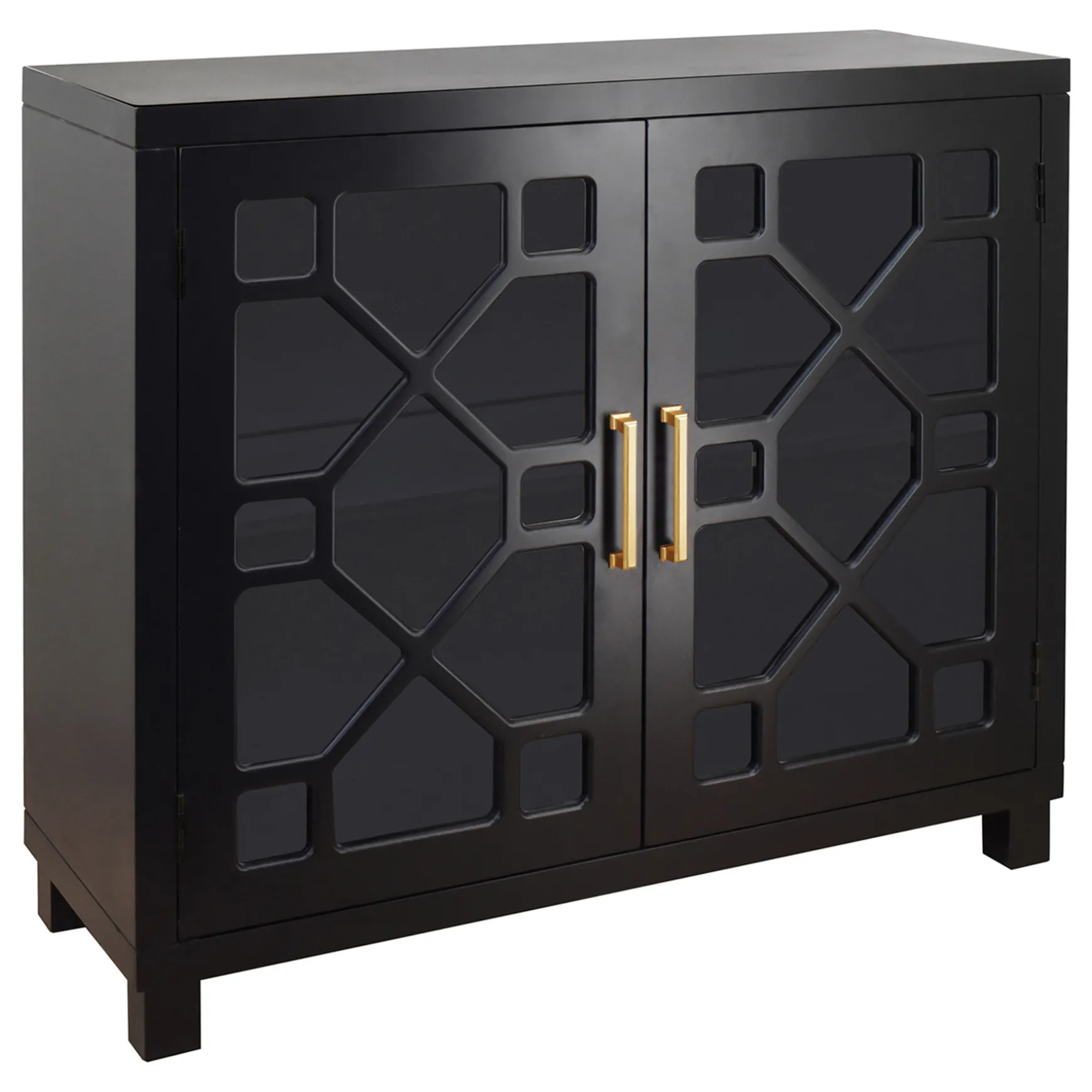 Merrick Black Glass Pane Cabinet Exquisite Gifts