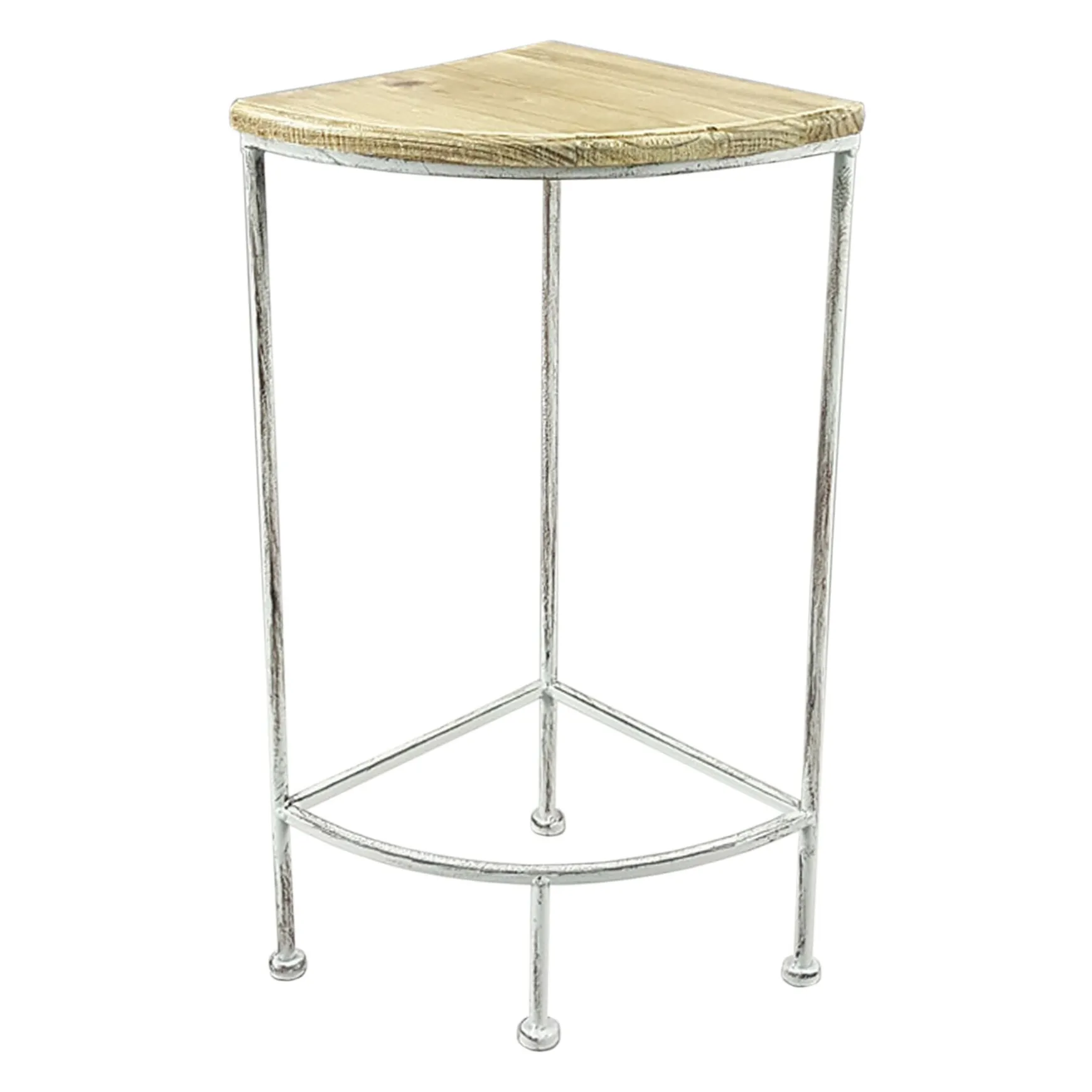 Metal Corner Plant Stand With Wood Top Grey, Small Low Price