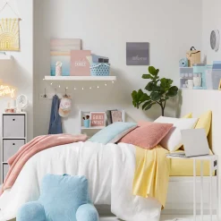 Metal C-Table With Usb Port, White Premium