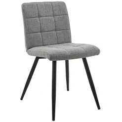 Mia Grey Quilted Dining Chair Discount
