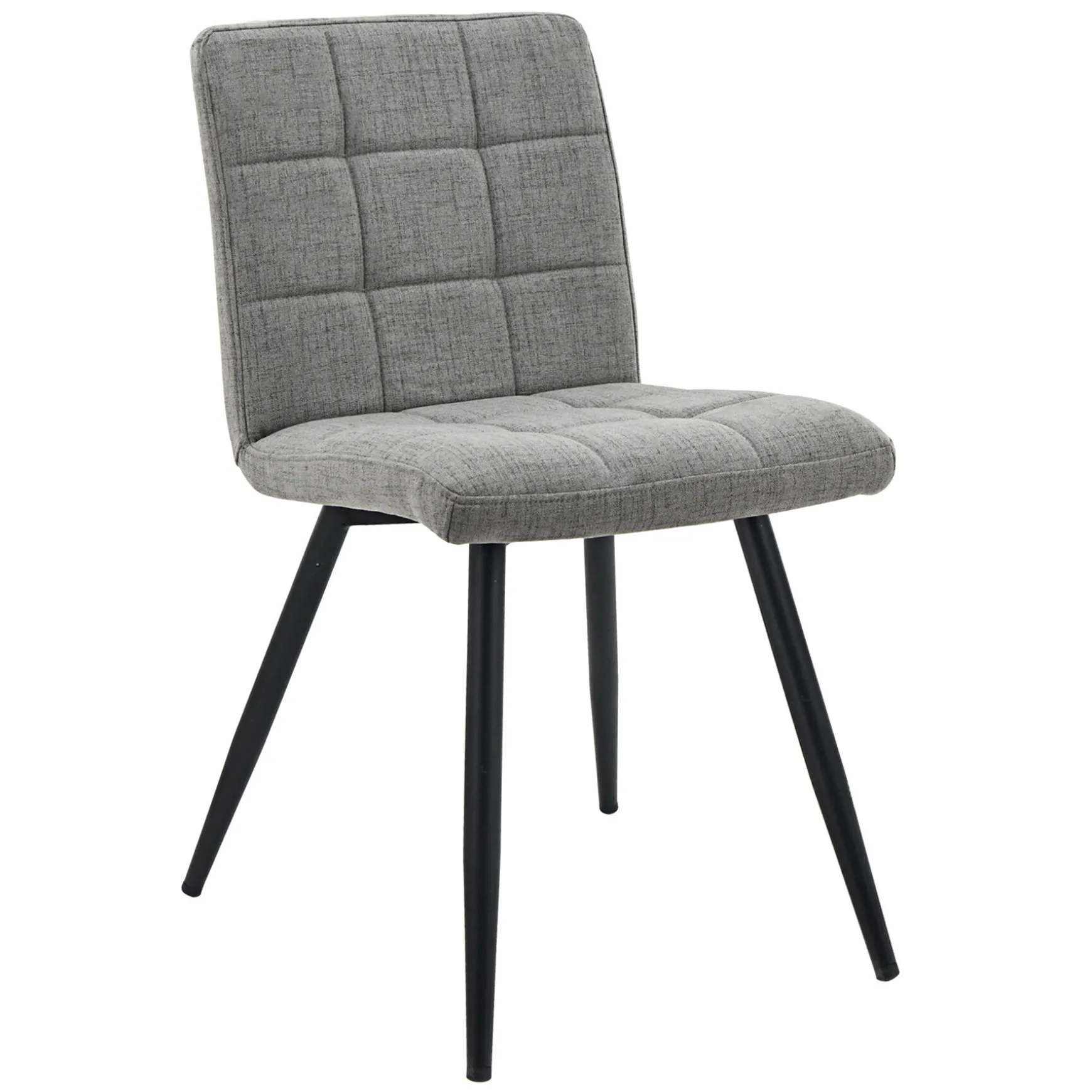 Mia Grey Quilted Dining Chair Discount