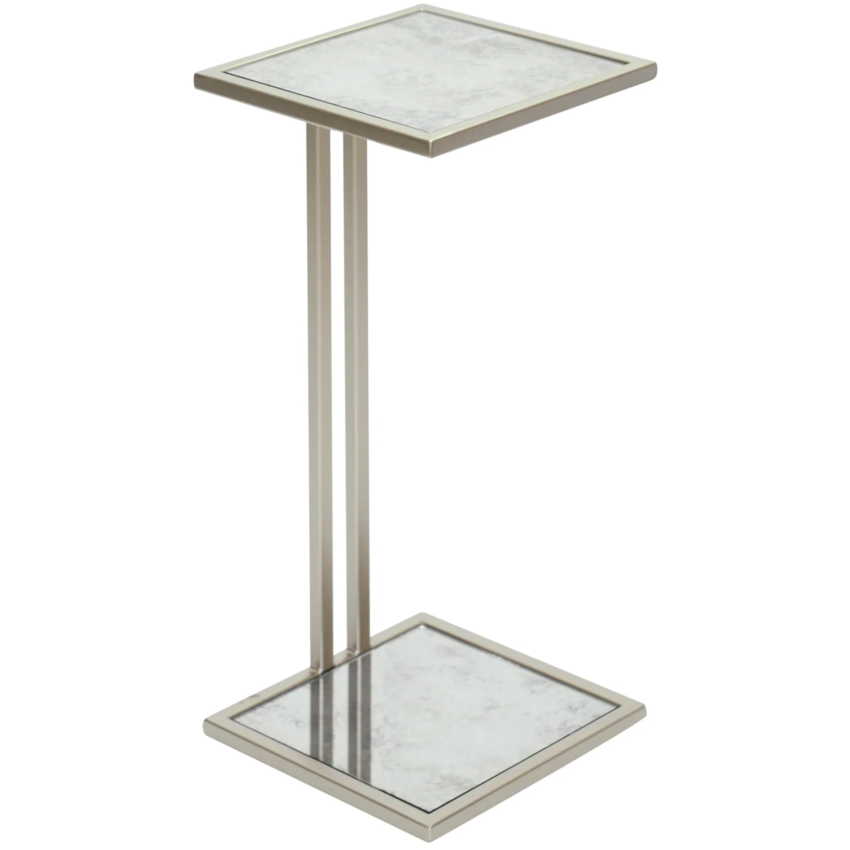 Mirrored Gold Metal Drink Table Less Expensive