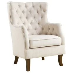 Norfolk White Tufted Accent Chair, Kd Opening Sales