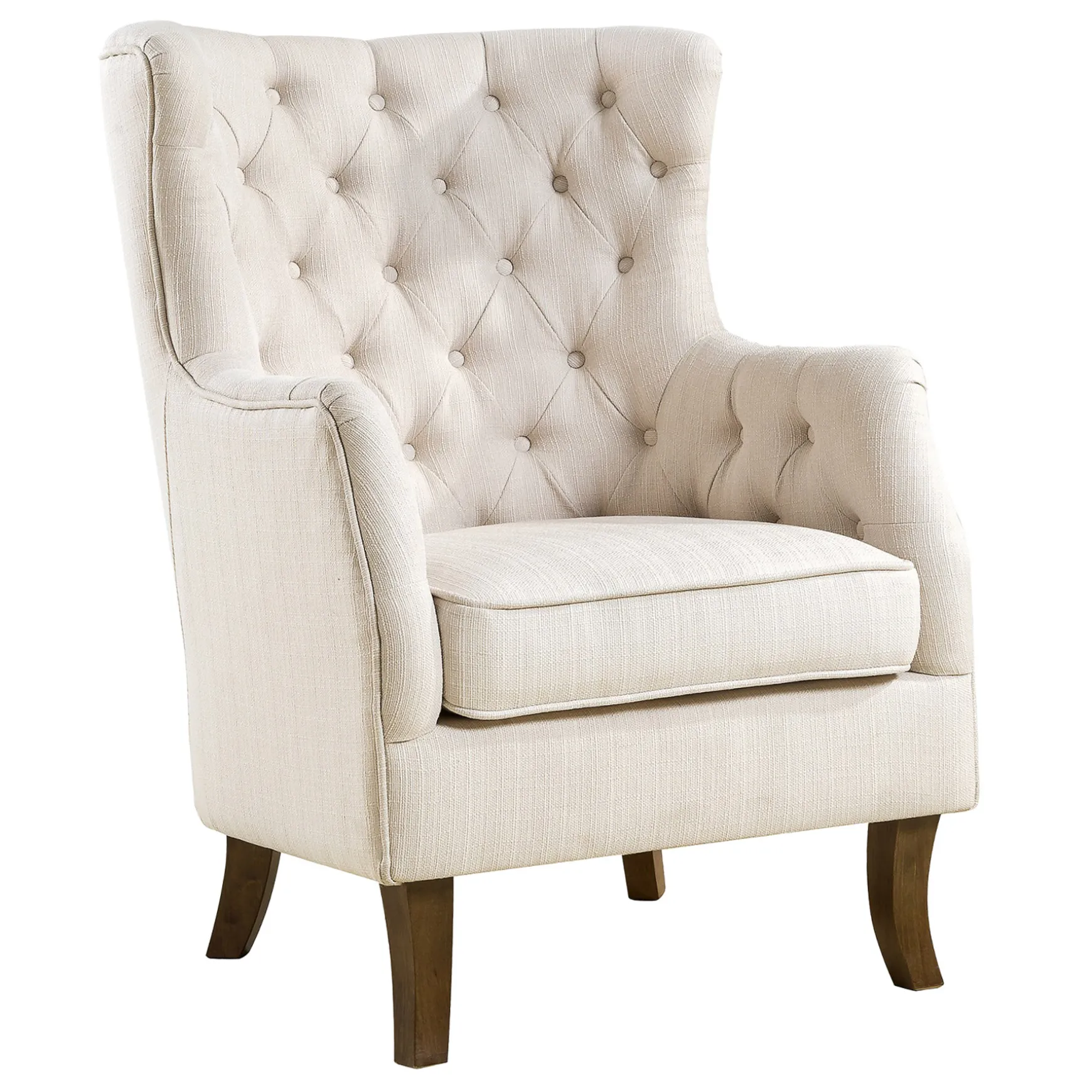 Norfolk White Tufted Accent Chair, Kd Opening Sales
