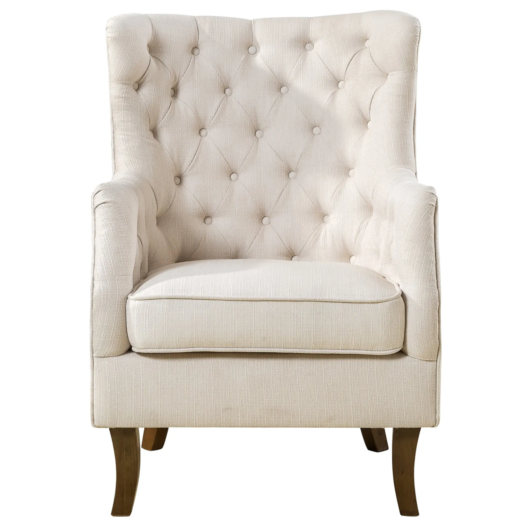 Norfolk White Tufted Accent Chair, Kd Opening Sales