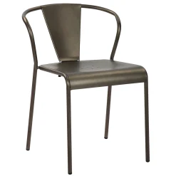 Nova Dark Grey Metal Dining Chair Less Expensive