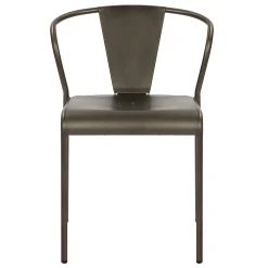 Nova Dark Grey Metal Dining Chair Less Expensive