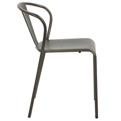 Nova Dark Grey Metal Dining Chair Less Expensive
