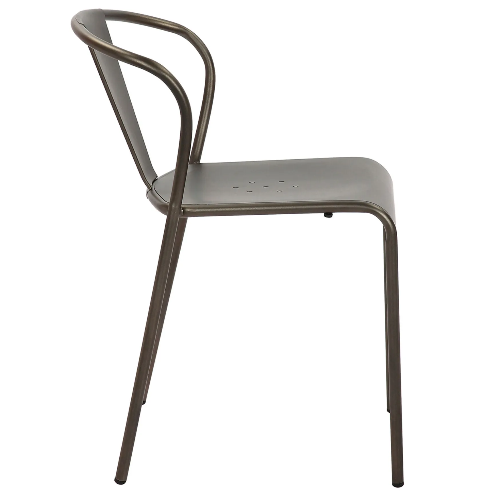 Nova Dark Grey Metal Dining Chair Less Expensive