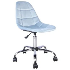 Olivia Blue Velvet Office Chair Exquisite Gifts