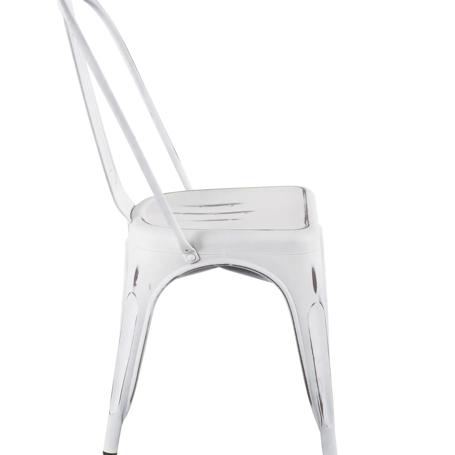 Oregon Vintage White Metal Dining Chair Opening Sales